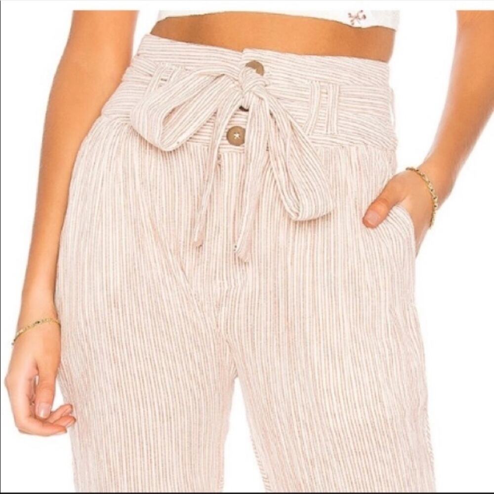 Free People High Waisted Striped Cotton Crop - Picture 1 of 10